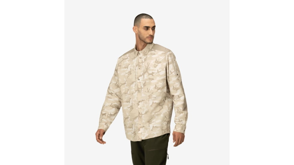Norrona Femund Light Shirt - Mens, Beige Camo, Extra Large, 2626-24-4412-XL