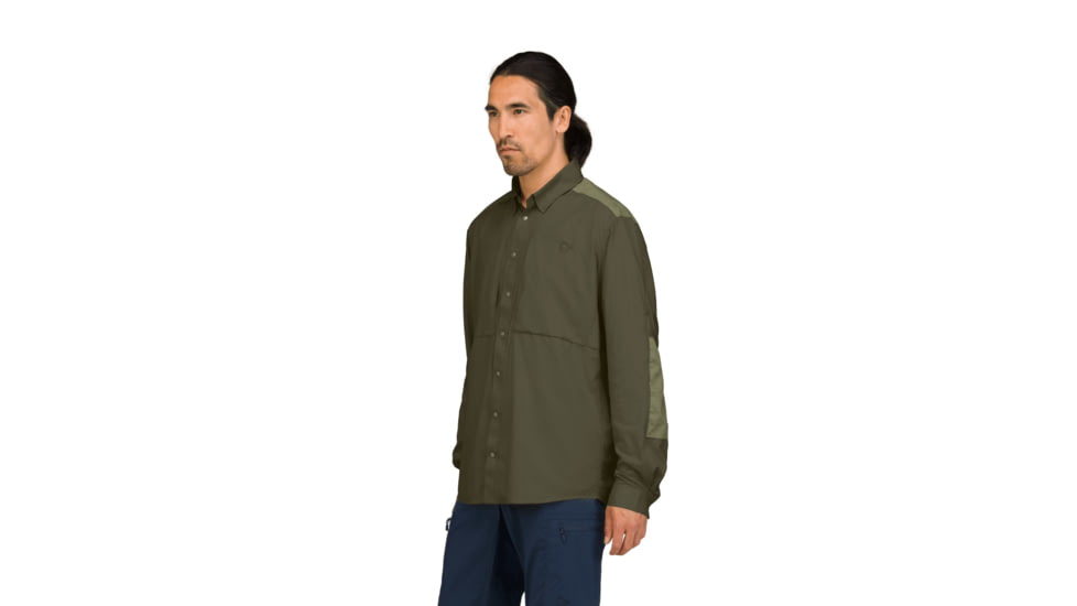 Norrona Femund Light Shirt - Mens, Olive Night, Medium, 2626-24-3301-M