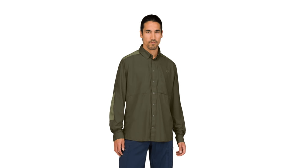 Norrona Femund Light Shirt - Mens, Olive Night, Medium, 2626-24-3301-M