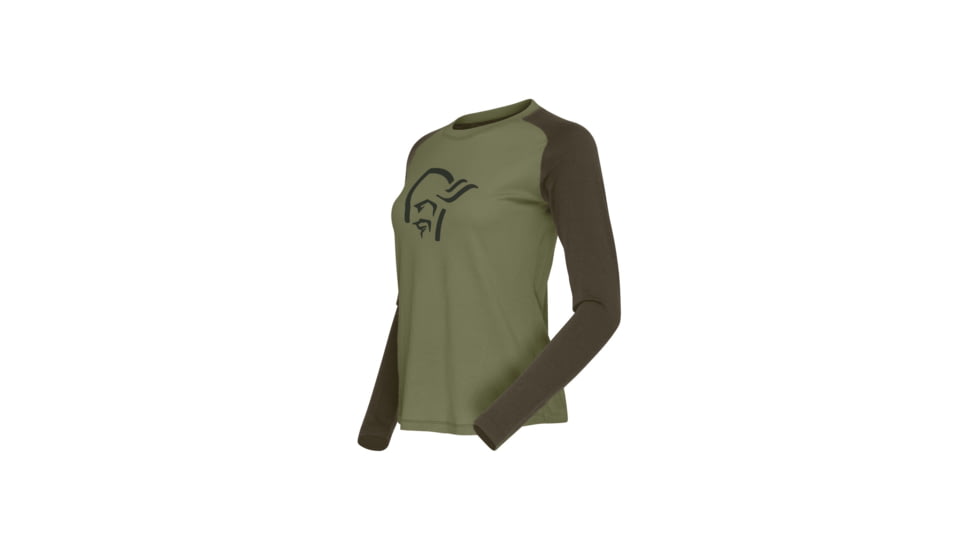 Norrona Femund PureUll Long Sleeve Top - Womens, Loden Green, Extra Small, 2676-24-3006-XS