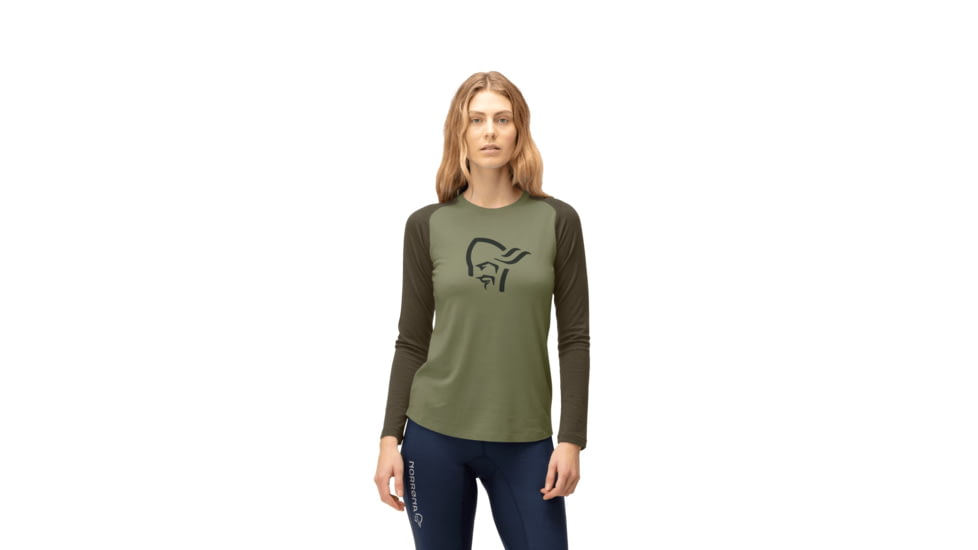 Norrona Femund PureUll Long Sleeve Top - Womens, Loden Green, Extra Small, 2676-24-3006-XS