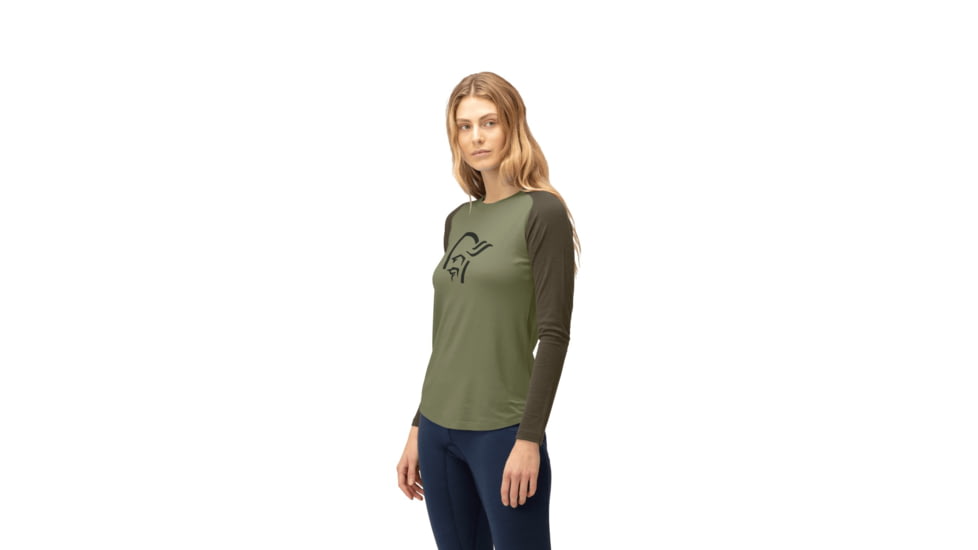 Norrona Femund PureUll Long Sleeve Top - Womens, Loden Green, Extra Small, 2676-24-3006-XS