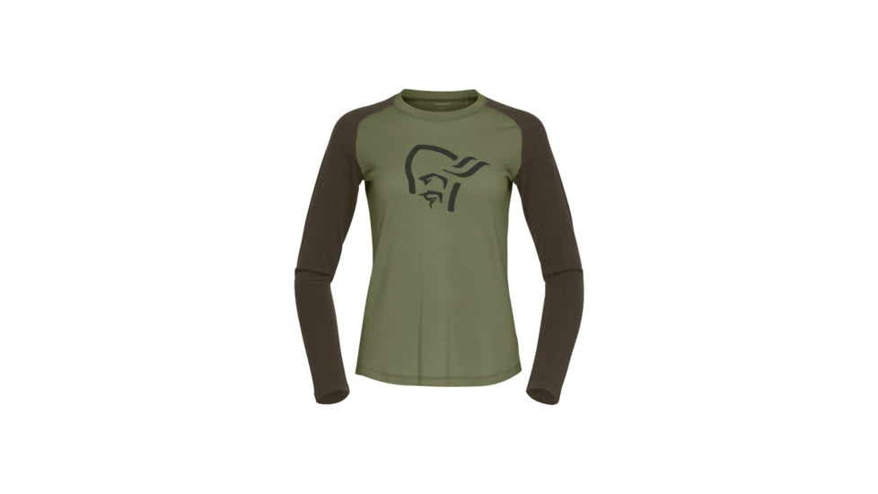 Norrona Femund PureUll Long Sleeve Top - Womens, Loden Green, Extra Small, 2676-24-3006-XS