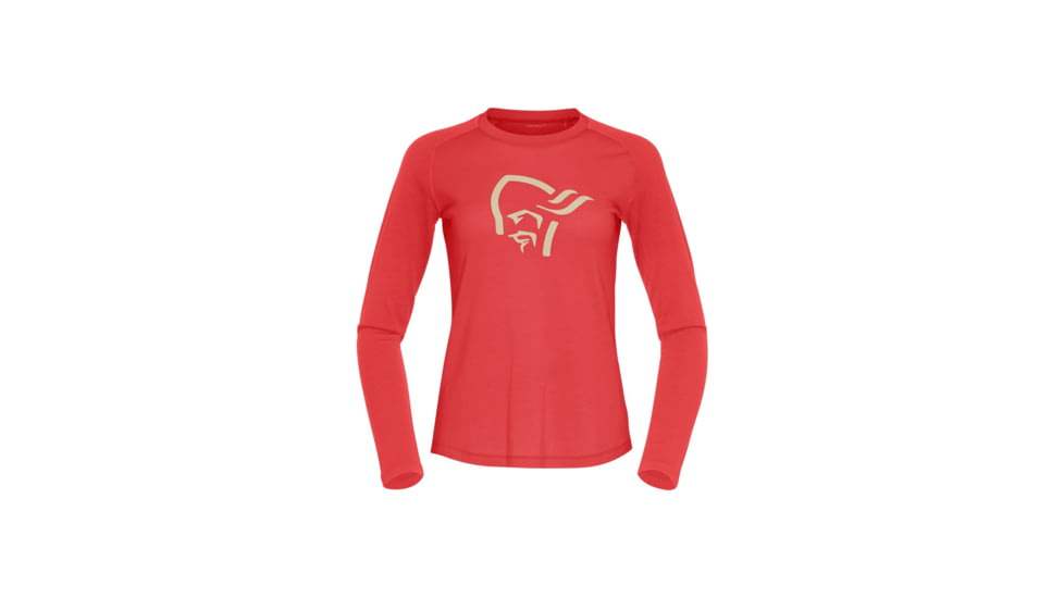 Norrona Femund PureUll Long Sleeve Top - Womens, Paprika, Medium, 2676-24-1107-M