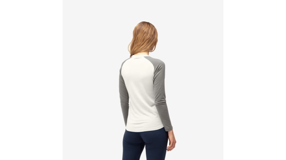 Norrona Femund Pureull Long Sleeve - Womens, Snowdrop/Light Grey, Small, 2676-24-9942-S