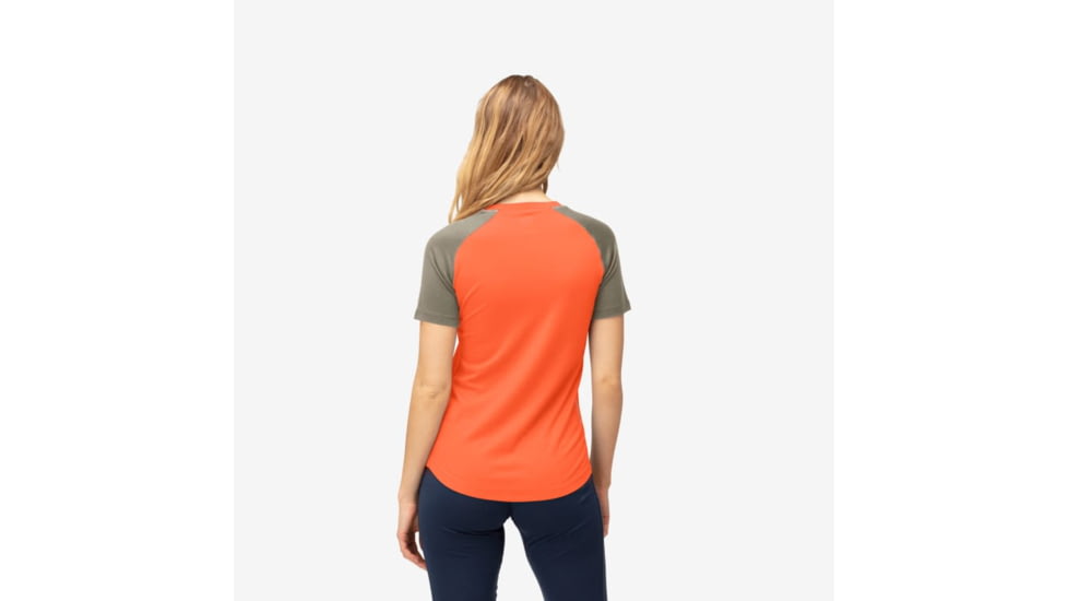 Norrona Femund Pureull T-Shirt - Womens, Orange Alert, Small, 2675-24-5620-S