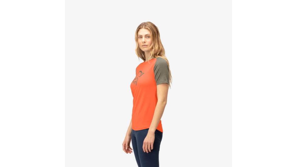 Norrona Femund Pureull T-Shirt - Womens, Orange Alert, Small, 2675-24-5620-S