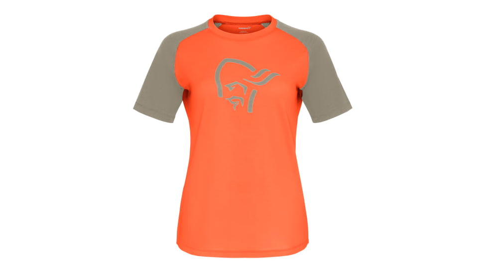Norrona Femund Pureull T-Shirt - Womens, Orange Alert, Small, 2675-24-5620-S