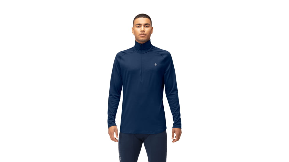 Norrona Femund Pureull Zip Neck Top - Mens, Indigo Night, Extra Large, 2674-24-2295-XL