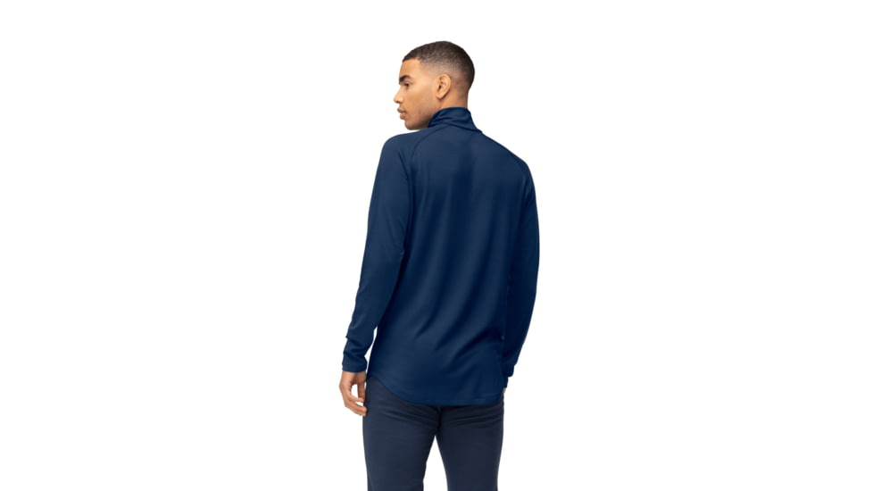 Norrona Femund Pureull Zip Neck Top - Mens, Indigo Night, Extra Large, 2674-24-2295-XL