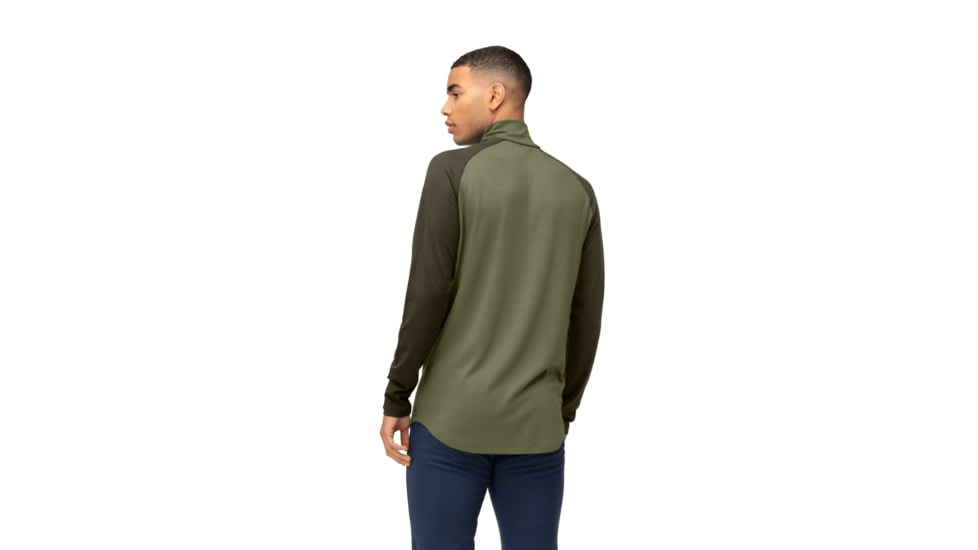 Norrona Femund Pureull Zip Neck Top - Mens, Loden Green, Medium, 2674-24-3006-M