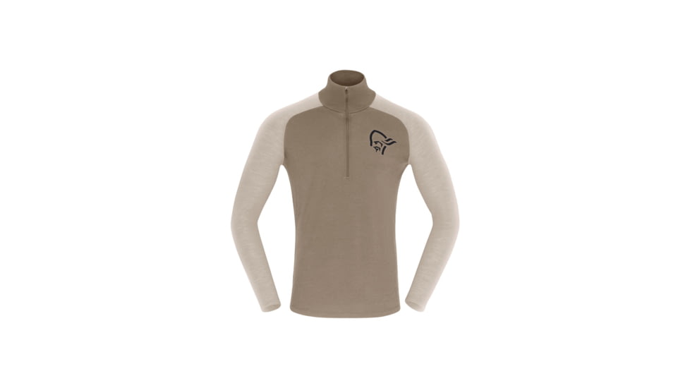 Norrona Femund Pureull Zip Neck Top - Mens, Winter Twig, 2XL, 2674-24-8874-XXL