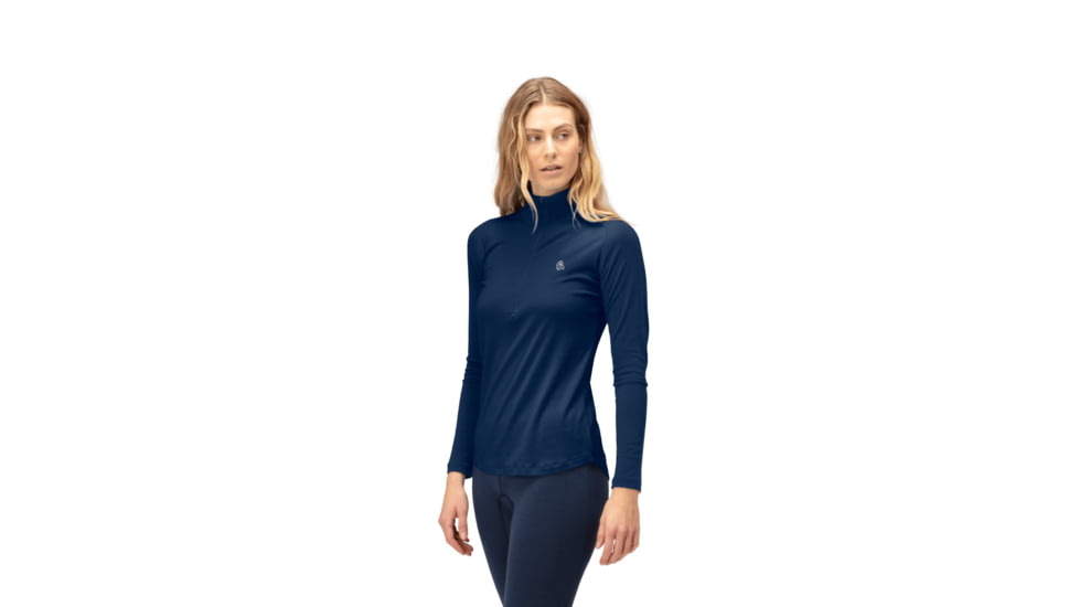 Norrona Femund PureUll Zip Neck Top - Womens, Indigo Night, Medium, 2678-24-2295-M