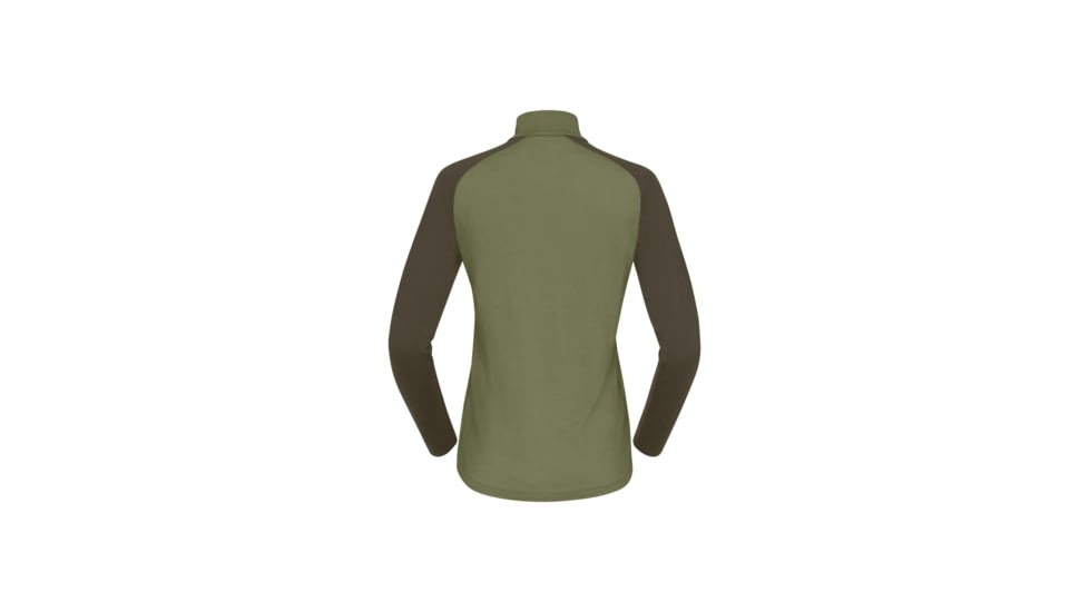 Norrona Femund PureUll Zip Neck Top - Womens, Loden Green, Small, 2678-24-3006-S