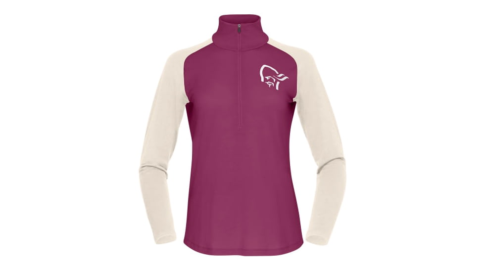 Norrona Femund Pureull Zip Neck - Womens, Violet Quartz, Small, 2678-24-6744-S
