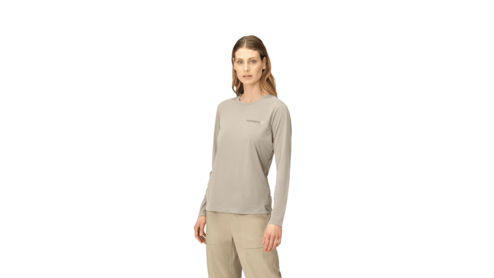 Norrona Femund Tech Long Sleeve Top - Womens, Oatmeal, Small, 2630-24-4411-S