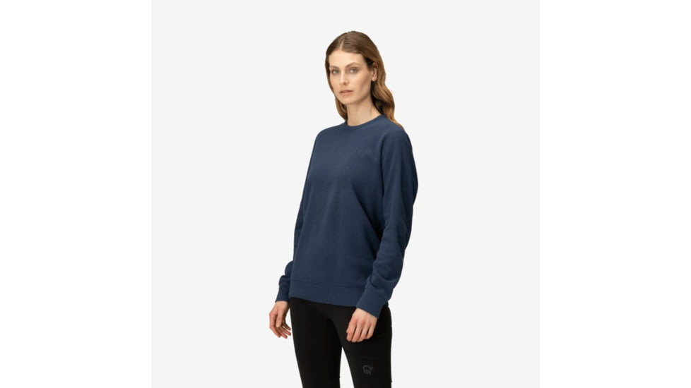 Norrona Femund Warm1 Crew Neck Top, Indigo Night, Small, 2666-24-2295-S
