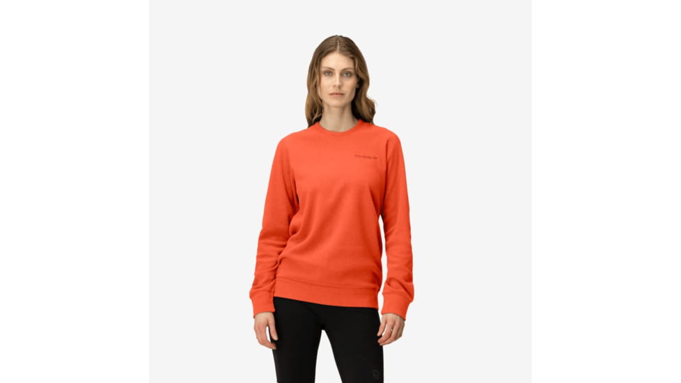 Norrona Femund Warm1 Crew Neck Top, Pureed Pumpkin, Small, 2666-24-5621-S
