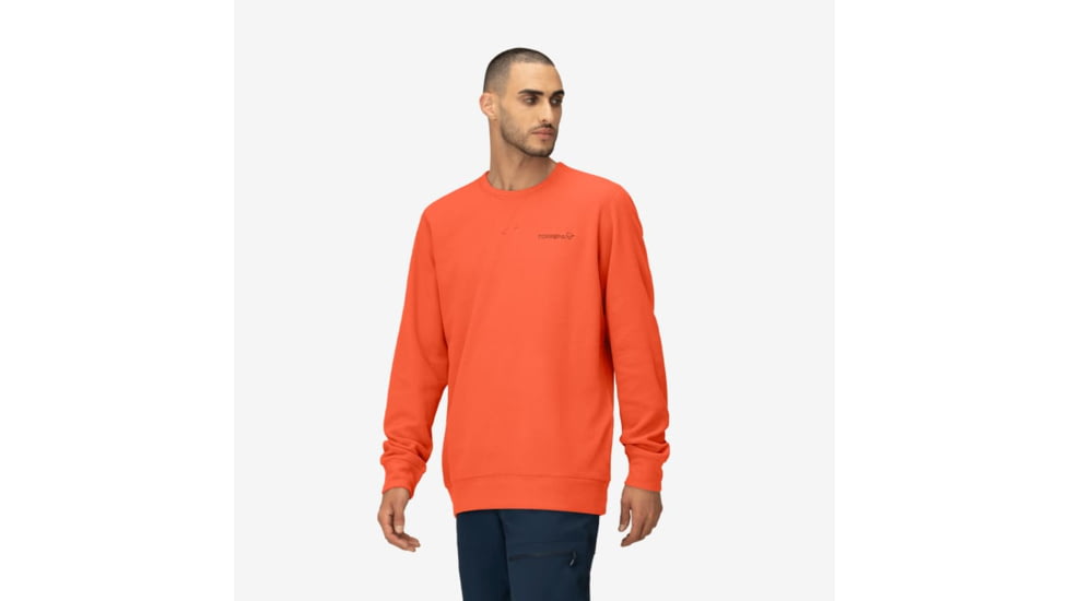 Norrona Femund Warm1 Crew Neck Top, Pureed Pumpkin, Small, 2666-24-5621-S