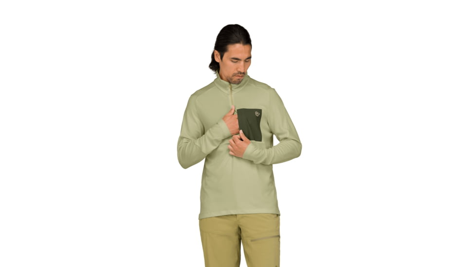 Norrona Femund Warm1 Half-Zip Top - Mens, Sage Green, Medium, 2658-25-3516-M