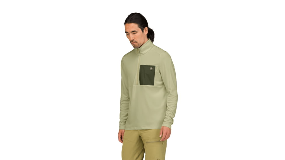 Norrona Femund Warm1 Half-Zip Top - Mens, Sage Green, Medium, 2658-25-3516-M