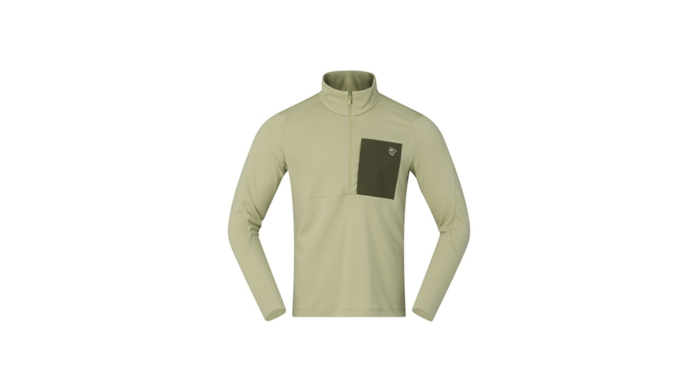 Norrona Femund Warm1 Half-Zip Top - Mens, Sage Green, Medium, 2658-25-3516-M