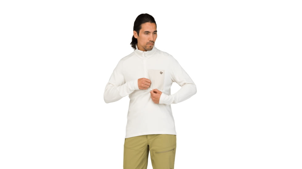 Norrona Femund Warm1 Half-Zip Top - Mens, Snow White, Large, 2658-25-9928-L