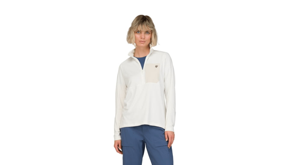 Norrona Femund Warm1 Half-Zip Top - Womens, Snow White, Large, 2659-25-9928-L