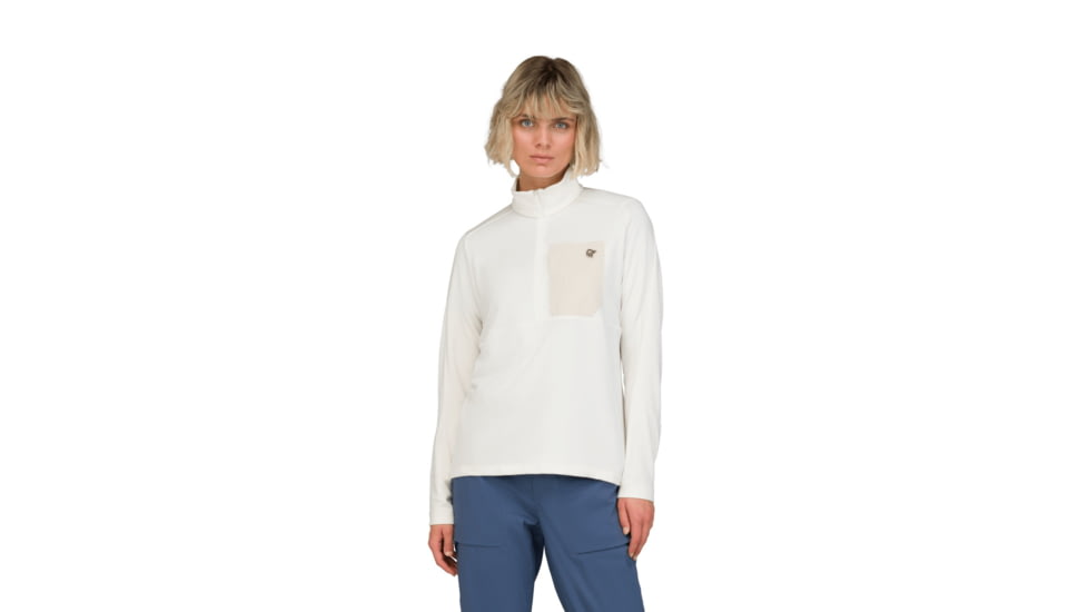 Norrona Femund Warm1 Half-Zip Top - Womens, Snow White, Large, 2659-25-9928-L