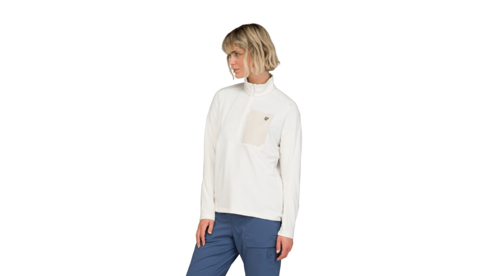 Norrona Femund Warm1 Half-Zip Top - Womens, Snow White, Large, 2659-25-9928-L