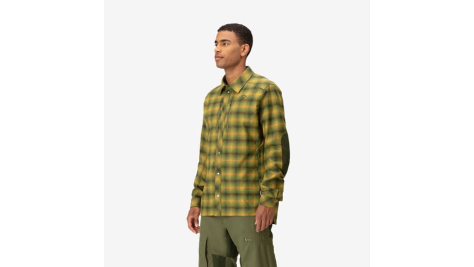 Norrona Finnskogen Wool Shirt - Mens, Olive Night, Extra Large, 2802-23-3301-XL