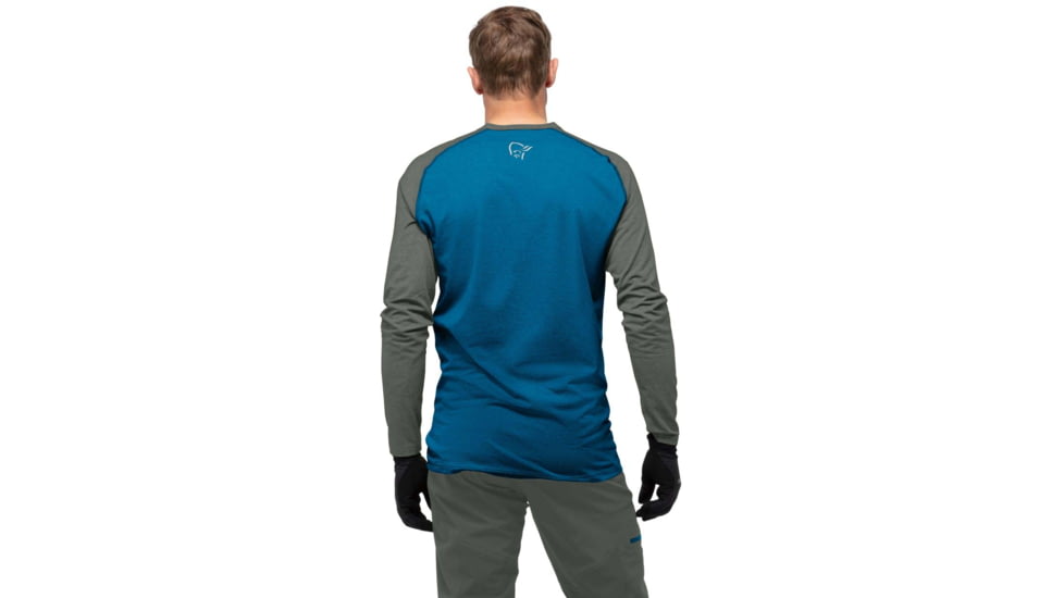 Norrona Fjora Equaliser Lightweight Long Sleeve - Mens, Mykonos Blue/Castor Grey, Extra Large, 2222-18 6010 XL