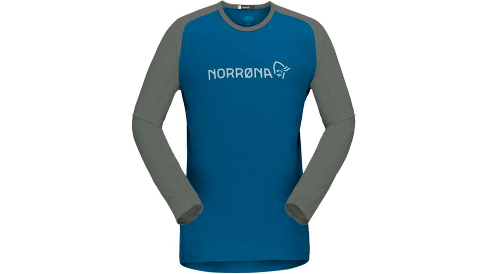 Norrona Fjora Equaliser Lightweight Long Sleeve - Mens, Mykonos Blue/Castor Grey, Extra Large, 2222-18 6010 XL
