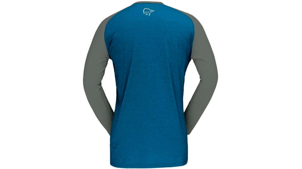 Norrona Fjora Equaliser Lightweight Long Sleeve - Mens, Mykonos Blue/Castor Grey, Extra Large, 2222-18 6010 XL