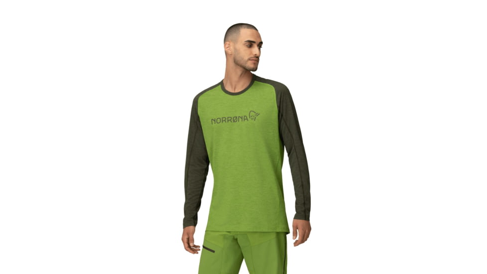 Norrona Fjora Equaliser Lightweight Long Sleeve - Mens, Norrona Green, Medium, 2222-18-3397-M
