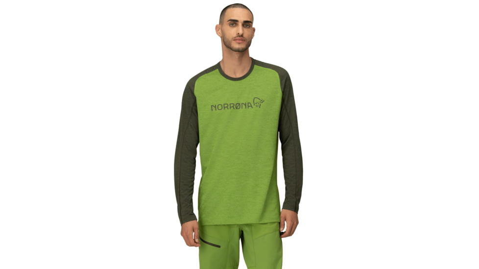 Norrona Fjora Equaliser Lightweight Long Sleeve - Mens, Norrona Green, Medium, 2222-18-3397-M