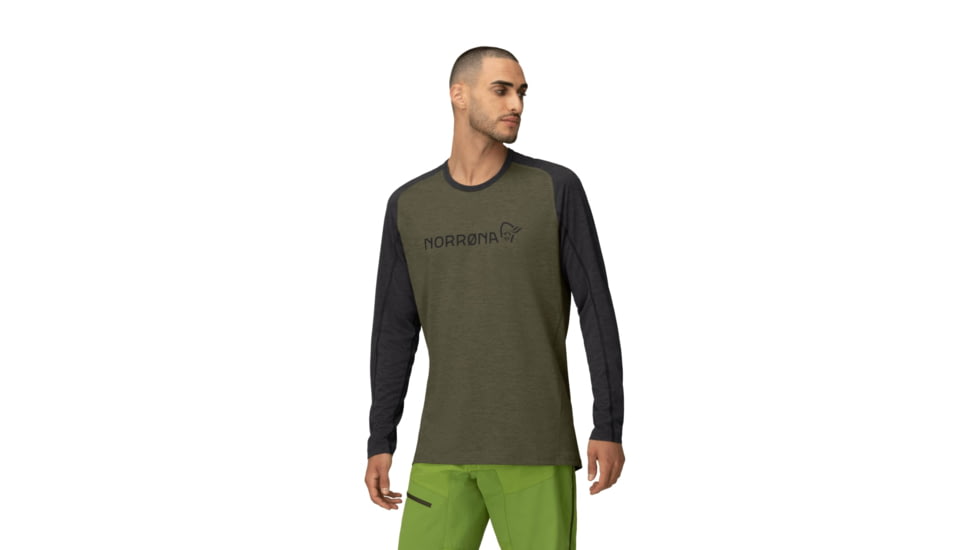 Norrona Fjora Equaliser Lightweight Long Sleeve - Mens, Olive Night, Extra Large, 2222-18-3301-XL
