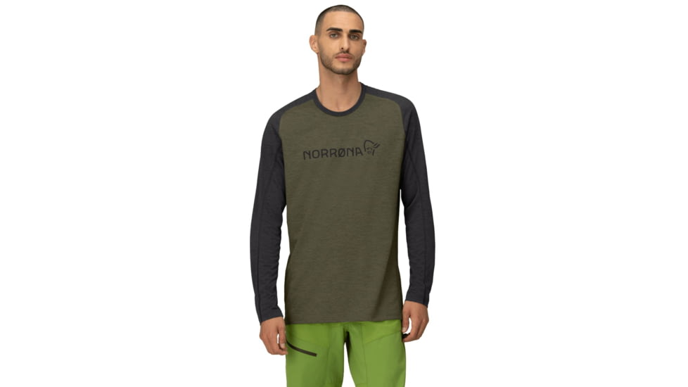 Norrona Fjora Equaliser Lightweight Long Sleeve - Mens, Olive Night, Extra Large, 2222-18-3301-XL