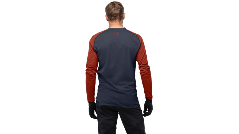 Norrona Fjora Equaliser Lightweight Long Sleeve - Mens, Rooibos Tea/Indigo Night, Large, 2222-18 5511 L