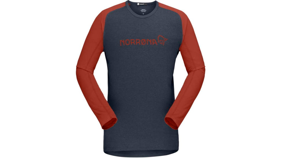 Norrona Fjora Equaliser Lightweight Long Sleeve - Mens, Rooibos Tea/Indigo Night, Large, 2222-18 5511 L