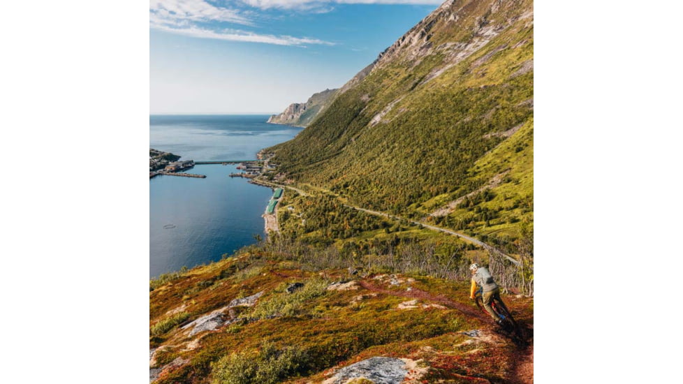 Norrona Fjora Equaliser Lightweight Long Sleeve - Mens, Sulphur/Vintage Indigo, Large, 2222-18 5012 L