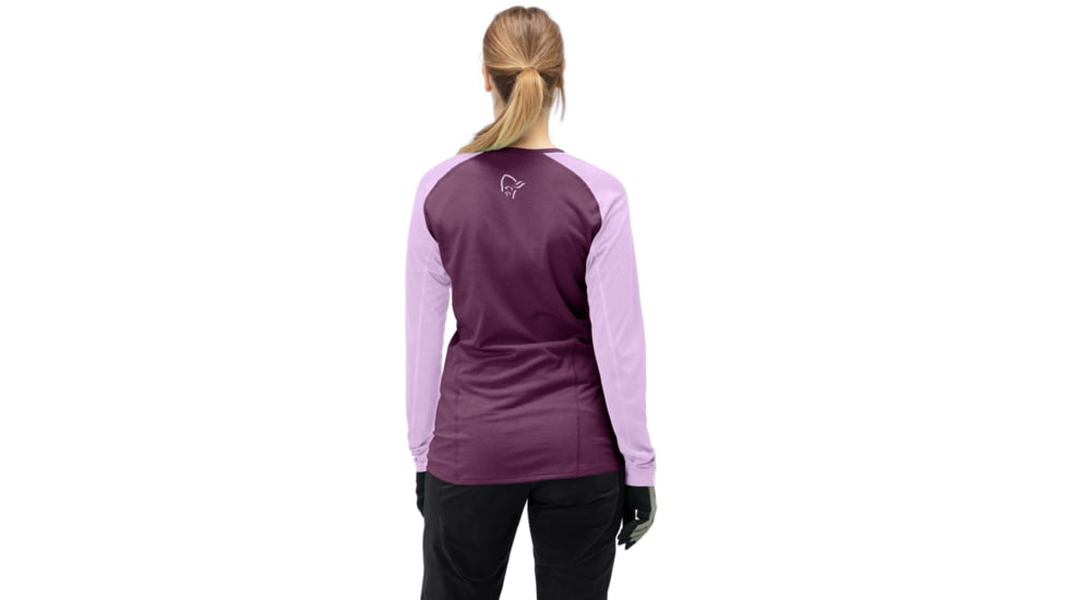 Norrona Fjora Equaliser Lightweight Long Sleeve Shirt - Womens, Dark Purple/Violet Tulle, Small, 7042698472007