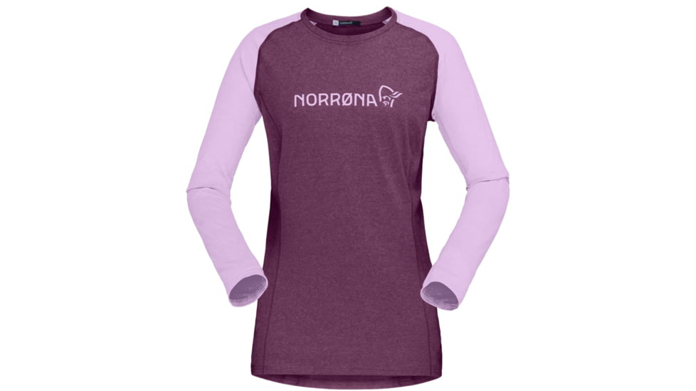 Norrona Fjora Equaliser Lightweight Long Sleeve Shirt - Womens, Dark Purple/Violet Tulle, Small, 7042698472007