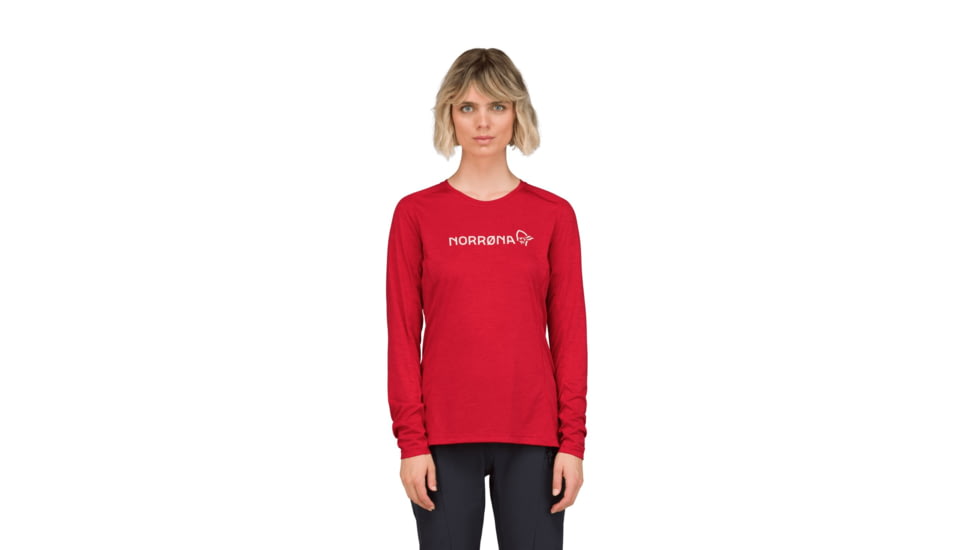 Norrona Fjora Equaliser Lightweight Long Sleeve Top - Womens, Aura Orange, Extra Small, 2234-25-5519-XS