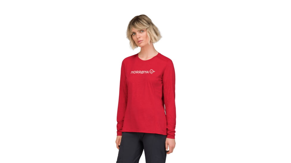 Norrona Fjora Equaliser Lightweight Long Sleeve Top - Womens, Aura Orange, Extra Small, 2234-25-5519-XS