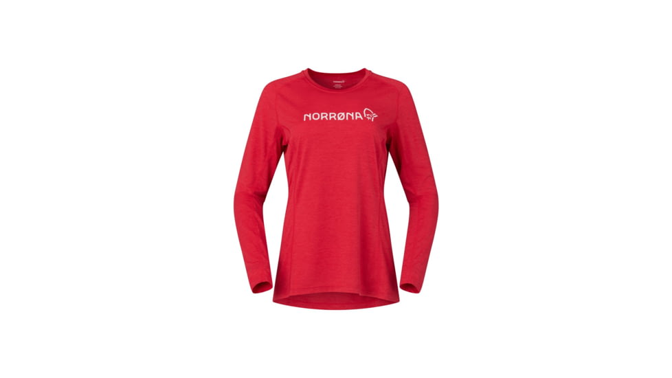 Norrona Fjora Equaliser Lightweight Long Sleeve Top - Womens, Aura Orange, Extra Small, 2234-25-5519-XS