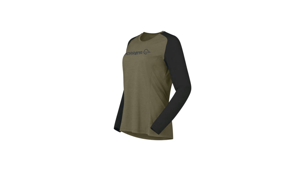 Norrona Fjora Equaliser Lightweight Long Sleeve Top - Womens, Olive Night, Large, 2234-25-3301-L