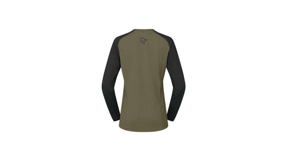 Norrona Fjora Equaliser Lightweight Long Sleeve Top - Womens, Olive Night, Large, 2234-25-3301-L
