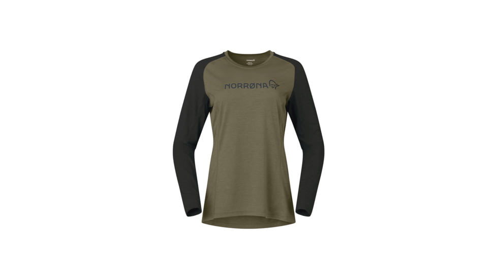 Norrona Fjora Equaliser Lightweight Long Sleeve Top - Womens, Olive Night, Large, 2234-25-3301-L