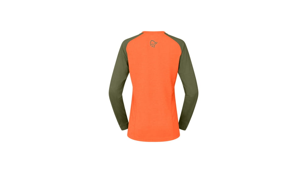 Norrona Fjora Equaliser Lightweight Long Sleeve Top - Womens, Orange Alert, Small, 2234-25-5620-S